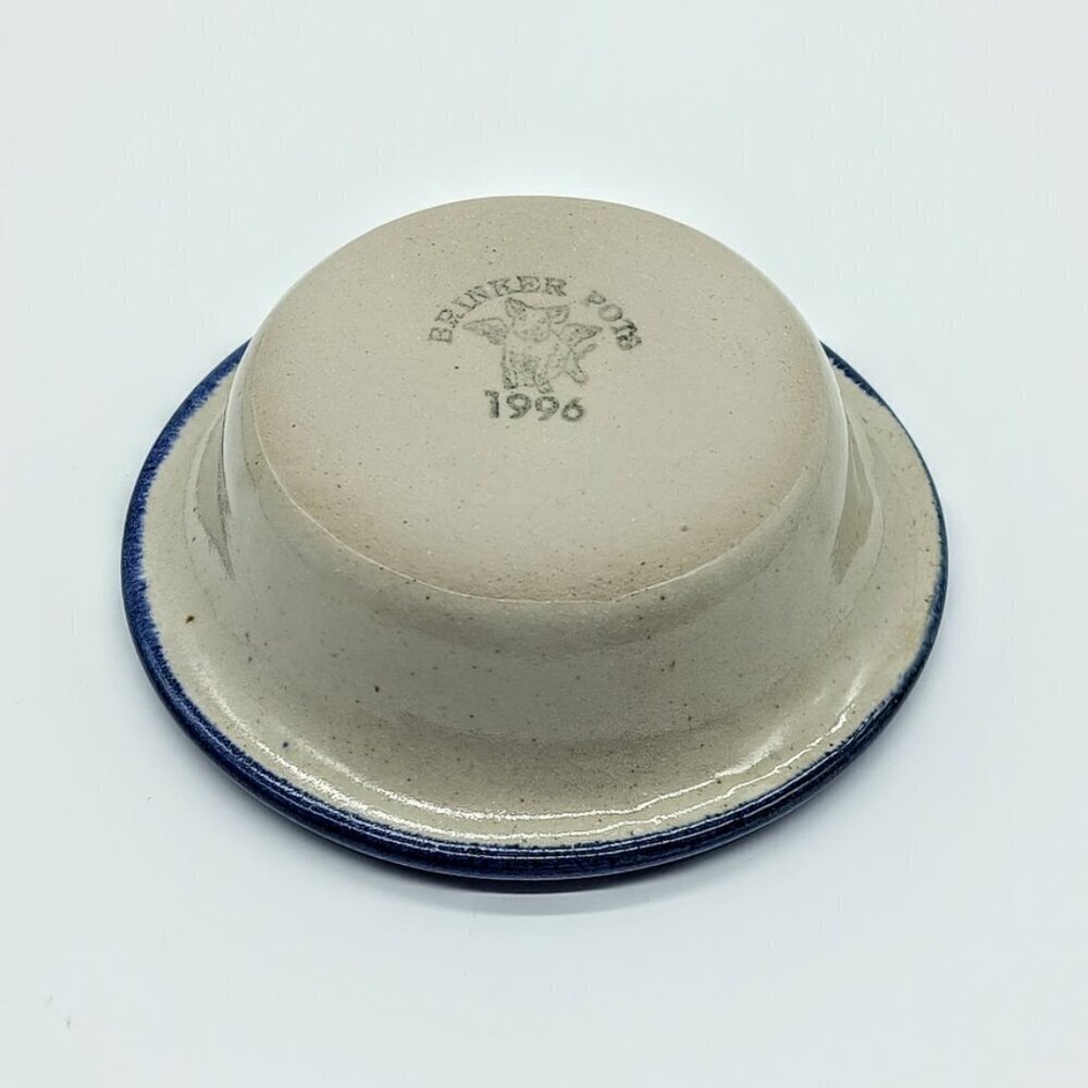 Vintage Brinker Pots 1996 Blue Grey Stoneware Crock Bowl - Picture 4 of 5